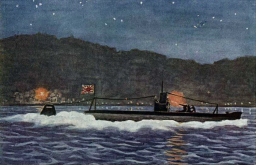 Japanese propaganda postcard depicting Ellwood shelling